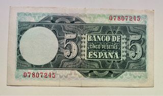 Billete 5 Pesetas 1948 SIN SERIE ! 