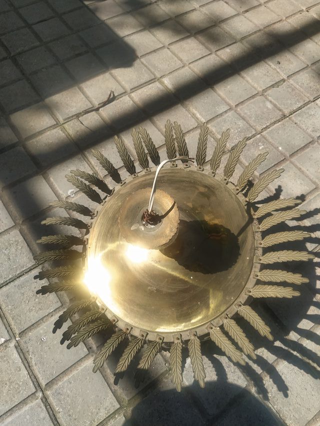 Lámpara Cristal de Roca principios 1900