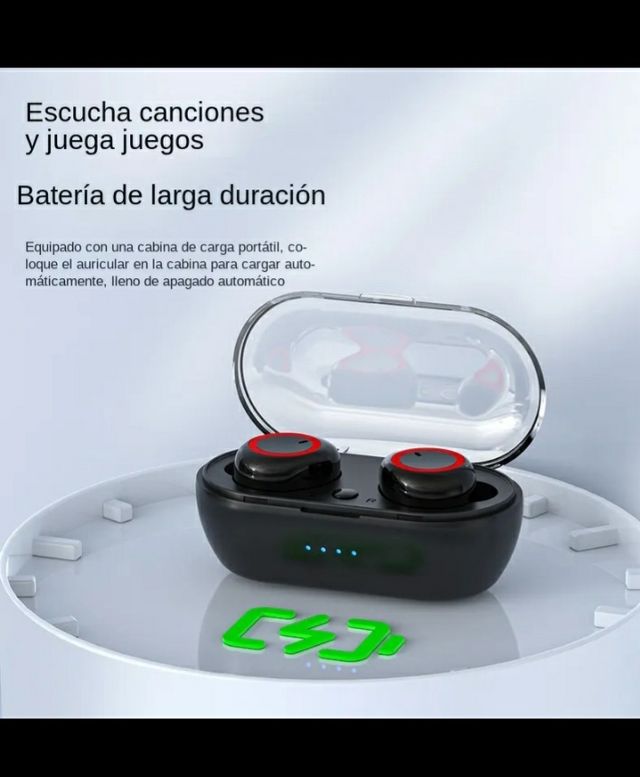AURICULARES INALAMBRICOS BLUETOOTH CON BASE