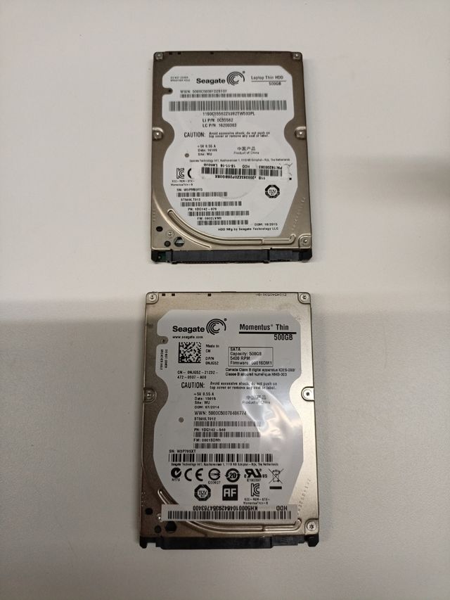 lote 2 discos 500gb