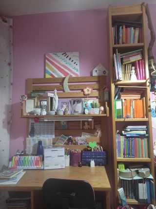 Habitación juvenil cama nido madera