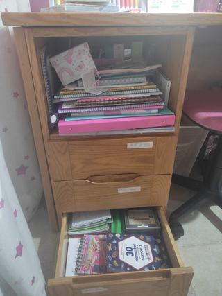 Habitación juvenil cama nido madera