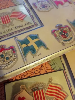 Mapa Europa chapa fotografiada 1931 calendario