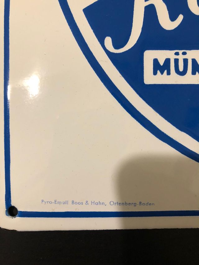 Insegna smaltata pubblicitaria