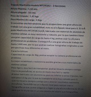 TRIPODE MANFROTTO