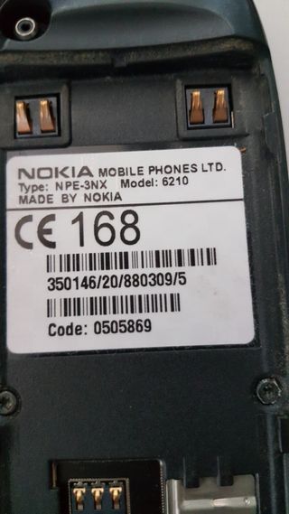 Nokia antiguo 6210 y baterías nuevas