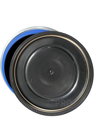 Bid\xf3n de pl\xe1stico de boca ancha | Azul | 65 LITROS (Con Asas)