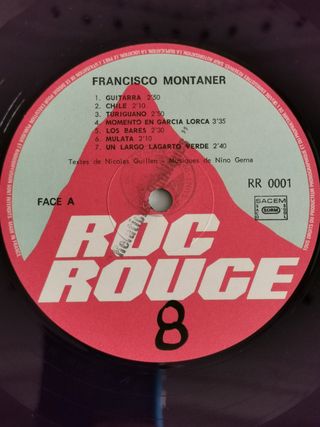 Vinilo Francisco Montaner Chante Nicolas Guillen