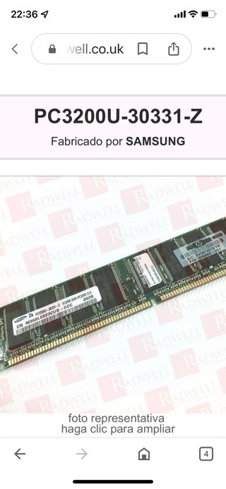 Memoria RAM Samsung