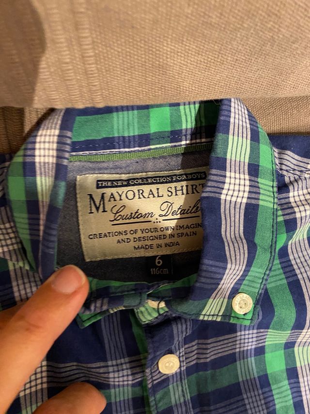 Camisa cuadros niño