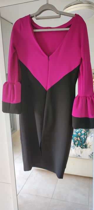 vestido fiesta manga larga.