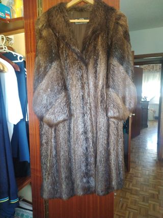 abrigo de piel de marmota
