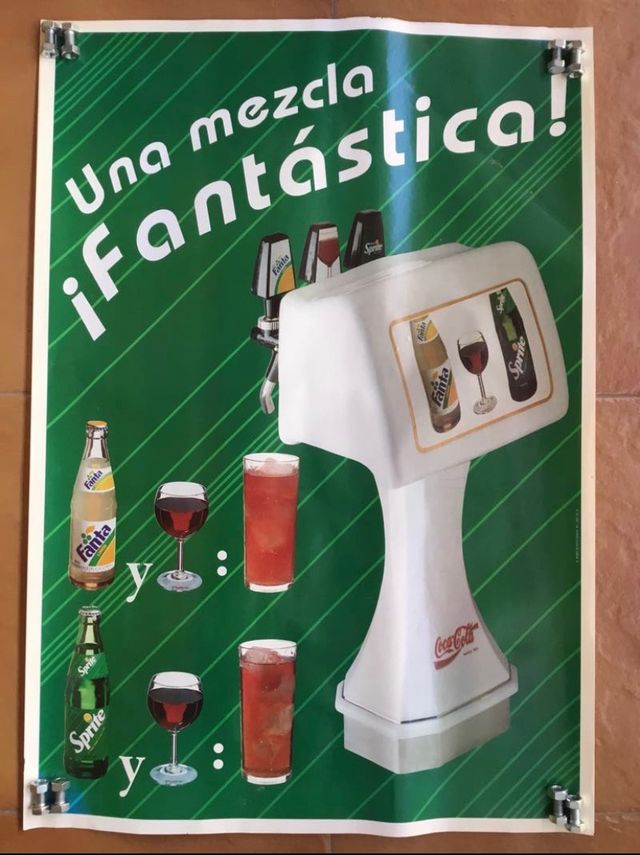 Póster publicitario fanta y Sprite