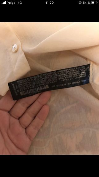 Camisa zara beige bordada