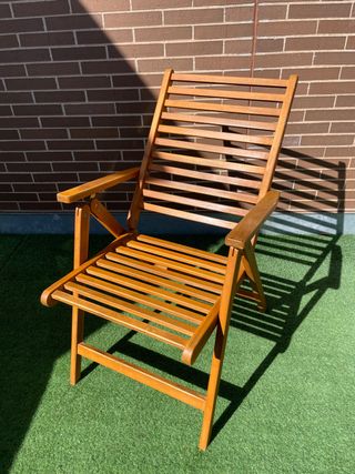 Silla exterior para terraza plegable.