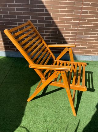 Silla exterior para terraza plegable.