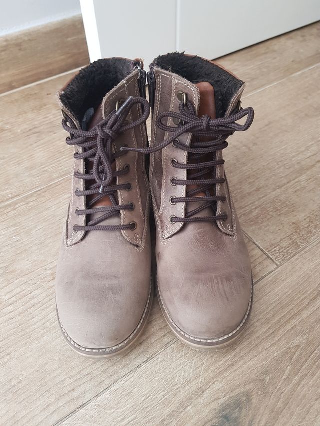 botas niño de piel talla 32