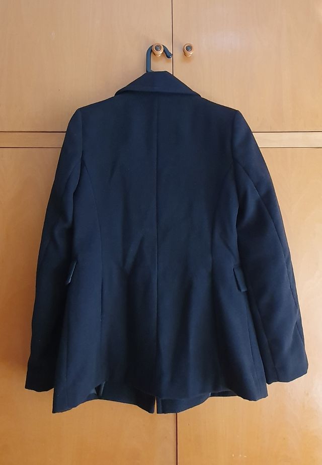 Americana negra de paño