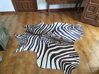 Alfombra Piel De Vaca Estampado Cebra ch-2580