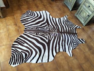 Alfombra Piel De Vaca Estampado Cebra ch-2580