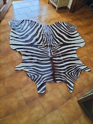 Alfombra Piel De Vaca Estampado Cebra ch-2580