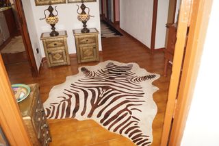 Alfombra Piel De Vaca Estampado Cebra ch-2582