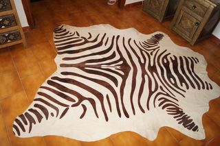 Alfombra Piel De Vaca Estampado Cebra ch-2582