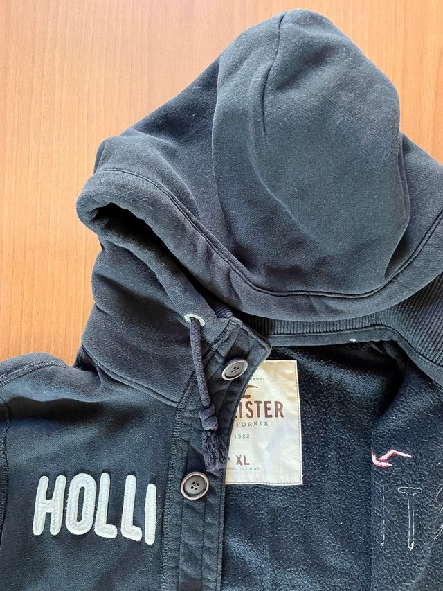 Giacca Hollister nera cotone