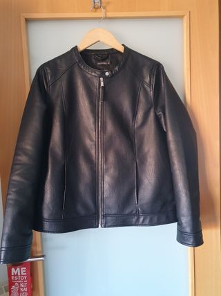Chaqueta polipiel negra Talla XL
