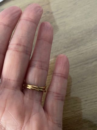 Anillo plata vermeil beach Tous talla 14