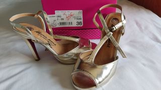 sandalias doradas t36-37