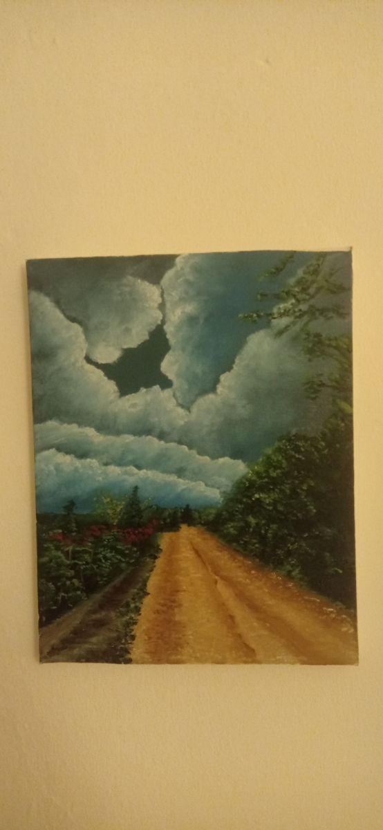 Due dipinti di paesaggi olio su tela