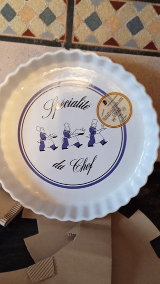 fuente molde tarta manzana, postres. gres.