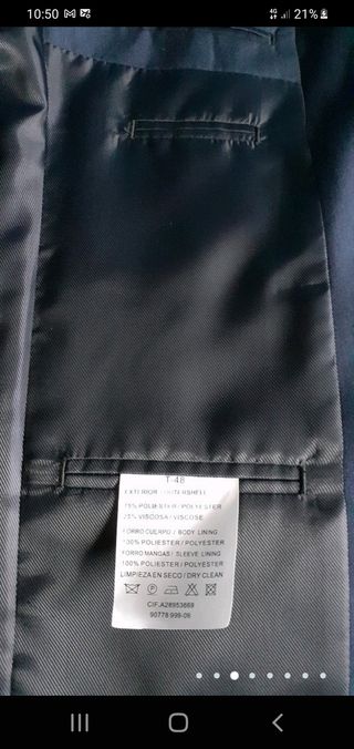 TRAJE CHAQUETA HOMBRE