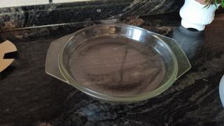 molde tarta manzana fuente, postres. cristal