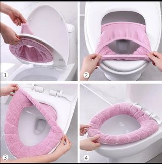 cojin de inodoro de forro polar NUEVO