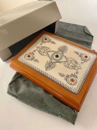 Portagioie Acca in legno e argento 925