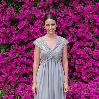 VESTIDO LARGO FIESTA GRIS