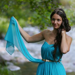 VESTIDO LARGO FIESTA AZUL