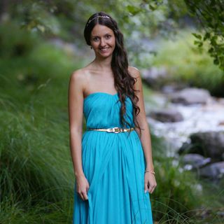 VESTIDO LARGO FIESTA AZUL