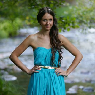 VESTIDO LARGO FIESTA AZUL