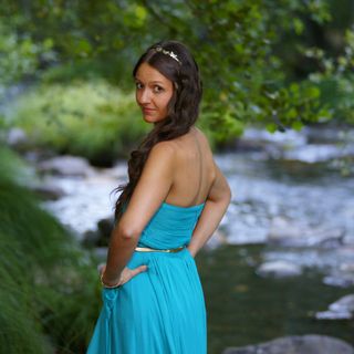 VESTIDO LARGO FIESTA AZUL