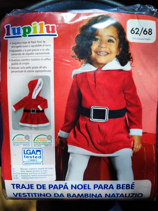 disfraz de mamá papá Noel bebe