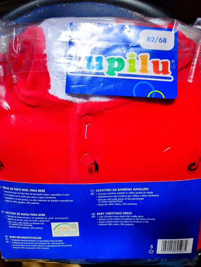 disfraz de mamá papá Noel bebe