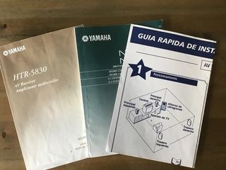 Receptor Yamaha con Homecinema y subwoofer