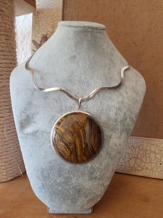 Colgante ojo de tigre XL