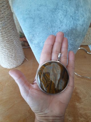 Colgante ojo de tigre XL
