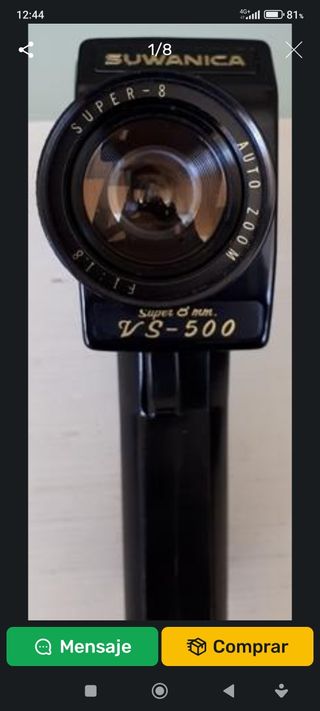 Cámara super 8 mm. Suwanica VS 500. como nueva