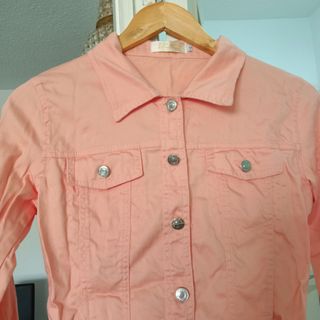 Cazadora vaquera salmón