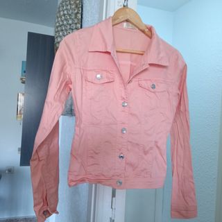 Cazadora vaquera salmón